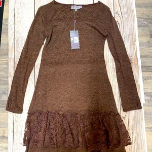 Brown long sleeve dress